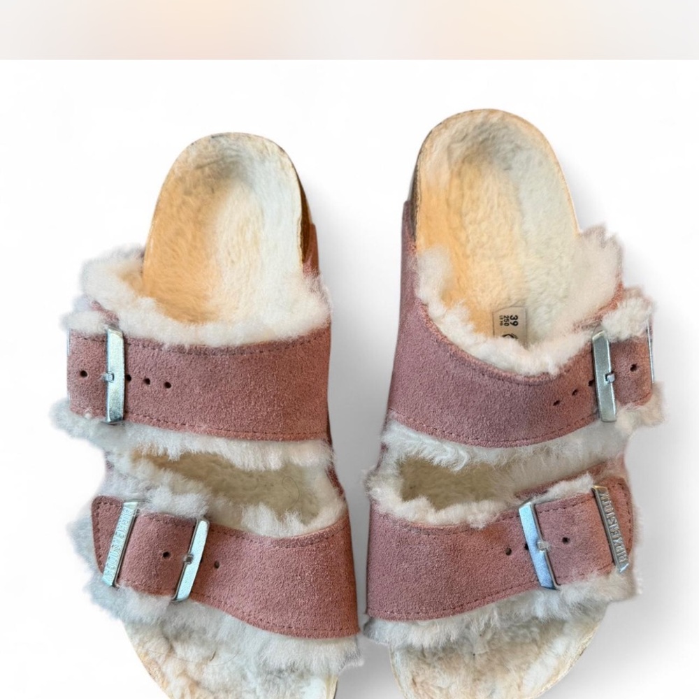 Birkenstock Blush Pink Arizona Shearling – Trendy Socks Street Style Ready